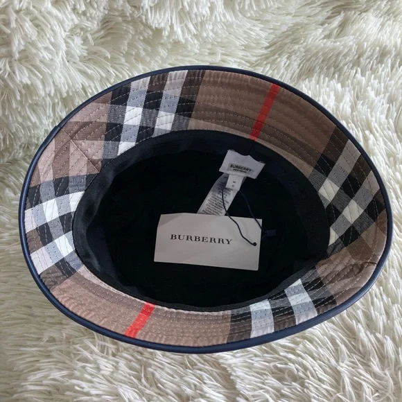 Burberry Classic Check Bucket Hat - Brown and Red - Picture 4 of 6